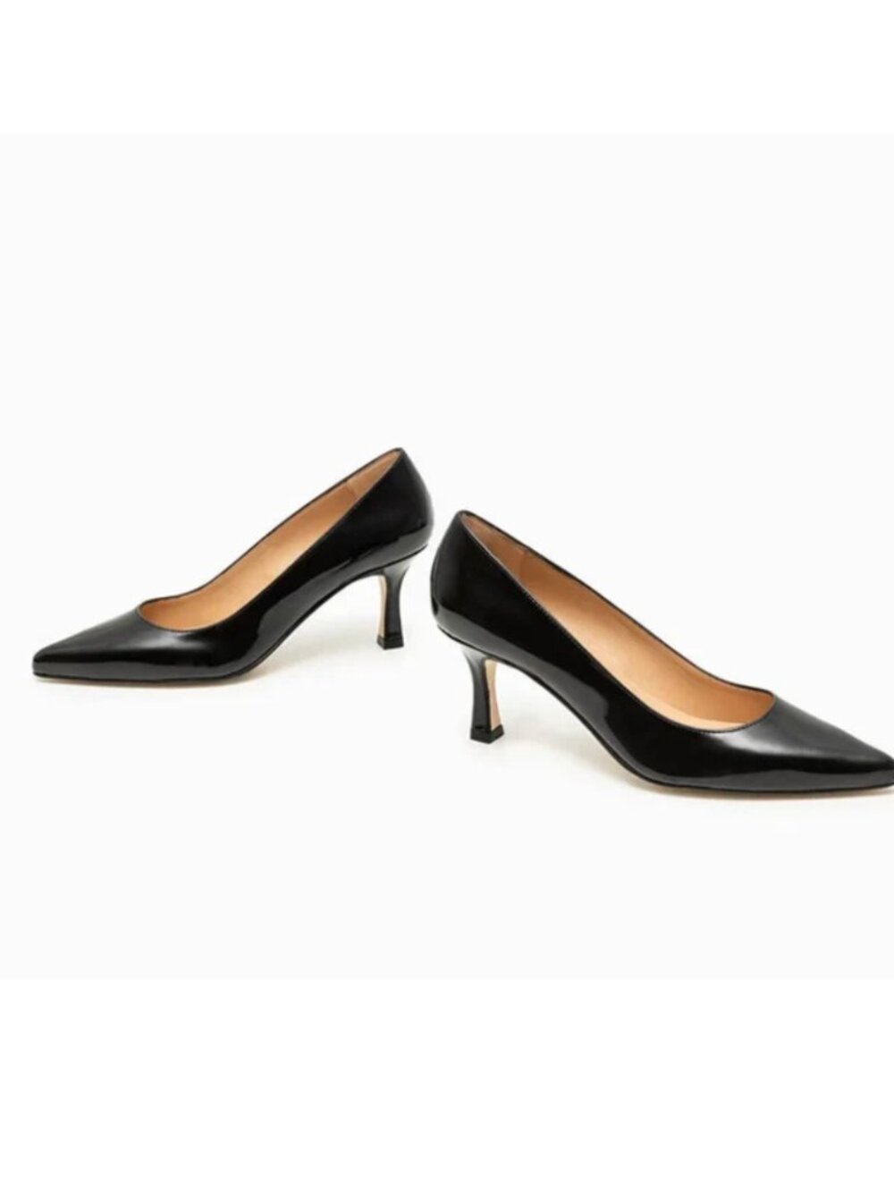Jon Josef Carlie22 Pump Stiletto Heels Black Patent Leather Pointed Toe Size 11M